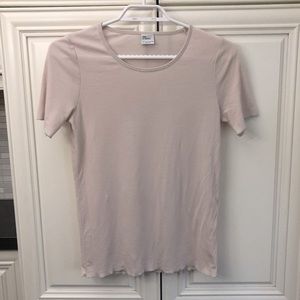 Zara women’s metallic trim t-shirt